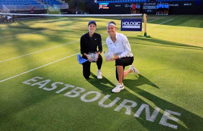 Tennis, WTA tournament in Eastbourne, doubles, final