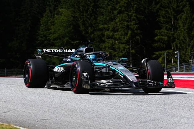 George Russell (GBR) - Mercedes-AMG PETRONAS F1 Team - Mercedes W16 - Mercedes E Performance during Formula 1 MSC Cruises Austrian Grand Prix 2025, Spielberg, Austria, from Jun 26th to 29th - Round 11 of 24 of 2025 F1 World Championship, WM, Weltmeisterschaft Formula 1 MSC Cruises Austrian Grand Prix 2025