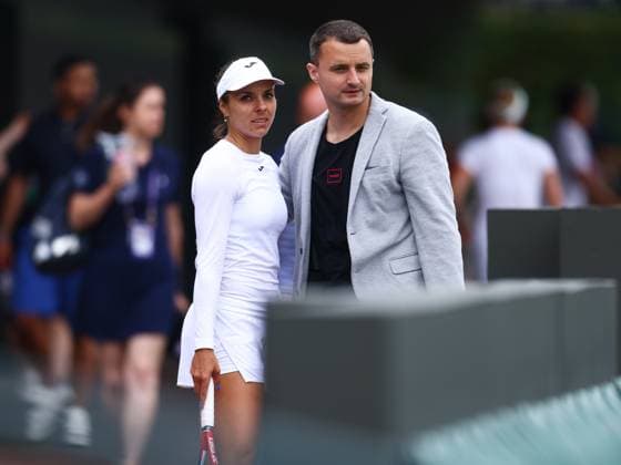 Wimbledon Championships 2025 AELTC, Saturday Practice, London, UK - 28 06 2025 Viktoriya Tomova (BUL) with her Boyfriend during Practice at Wimbledon ahead of the 2025 Championships London Wimbledon London GBR, UK NEWSPAPERS OUT Copyright: xMarkxGreenwoodx