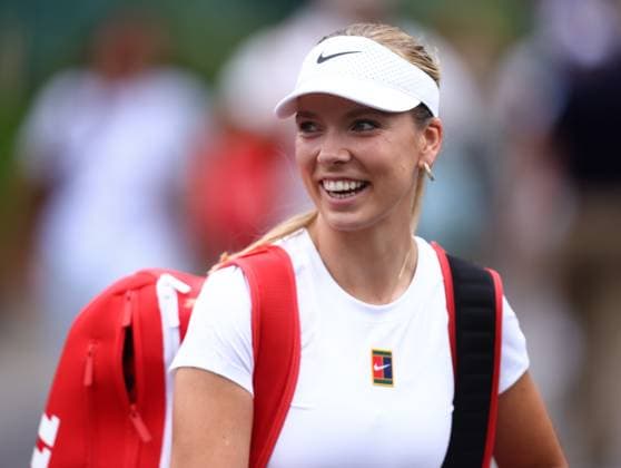 Wimbledon Championships 2025 AELTC, Saturday Practice, London, UK - 28 06 2025 Katie Boulter (GBR) during practice for the 2025 Wimbledon Tennis championships London Wimbledon London GBR, UK NEWSPAPERS OUT Copyright: xMarkxGreenwoodx
