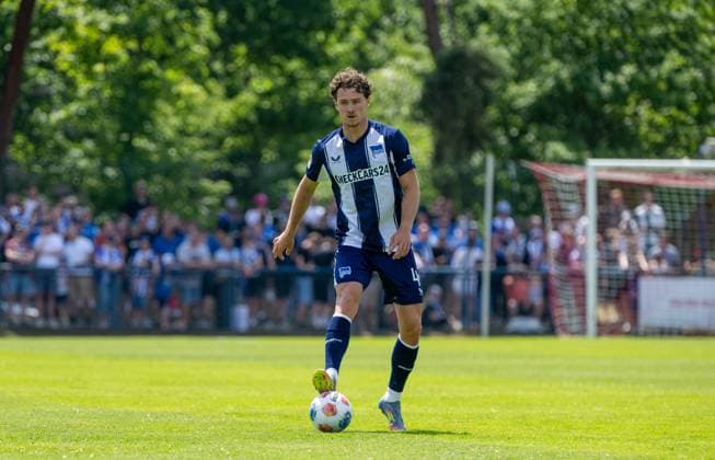 Soccer, Men, Season 2025 2026, Test match, Ludwigsfelder FC Hertha BSC, Linus Gechter Hertha BSC , 28 06 2025, Copyright: xMatthiasxKochx