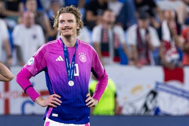 Bilder des Jahres 2025, Sport 06 Juni Sport Bilder des Tages UEFA U21, U 21 Europameisterschaft, Finale: England - Deutschland; 28.06.2025 Nick Woltemade (Deutschland, 10) bei der UEFA U21-Europameisterschaft im Finalspiel England - Deutschland, am 28.06.2025, National Football Stadium, Bratislava, Slowakei *** UEFA U21 European Championship, Final England Germany 28 06 2025 Nick Woltemade Germany, 10 at the UEFA U21 European Championship Final England Germany, on 28 06 2025, National Football Stadium, Bratislava, Slovakia Copyright: xBEAUTIFULxSPORTS Meuselx