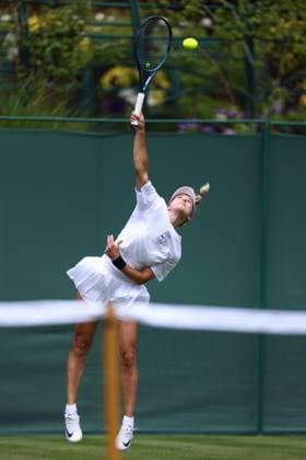 Wimbledon Championships 2025 AELTC, Saturday Practice, London, UK - 28 06 2025 Anna Kalinskaya Practices at Wimbledon ahead of the 2025 Championships London Wimbledon London GBR, UK NEWSPAPERS OUT Copyright: xMarkxGreenwoodx