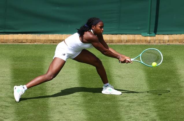Wimbledon Championships 2025 AELTC, Saturday Practice, London, UK - 28 06 2025 Coco Gauff (USA) Practices at Wimbledon ahead of the 2025 Championships London Wimbledon London GBR, UK NEWSPAPERS OUT Copyright: xMarkxGreenwoodx