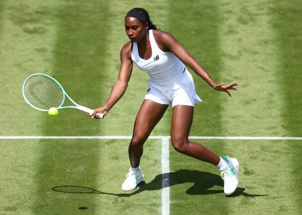 Wimbledon Championships 2025 AELTC, Saturday Practice, London, UK - 28 06 2025 Coco Gauff (USA) Practices at Wimbledon ahead of the 2025 Championships London Wimbledon London GBR, UK NEWSPAPERS OUT Copyright: xMarkxGreenwoodx
