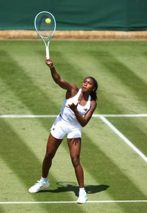 Wimbledon Championships 2025 AELTC, Saturday Practice, London, UK - 28 06 2025 Coco Gauff (USA) Practices at Wimbledon ahead of the 2025 Championships London Wimbledon London GBR, UK NEWSPAPERS OUT Copyright: xMarkxGreenwoodx