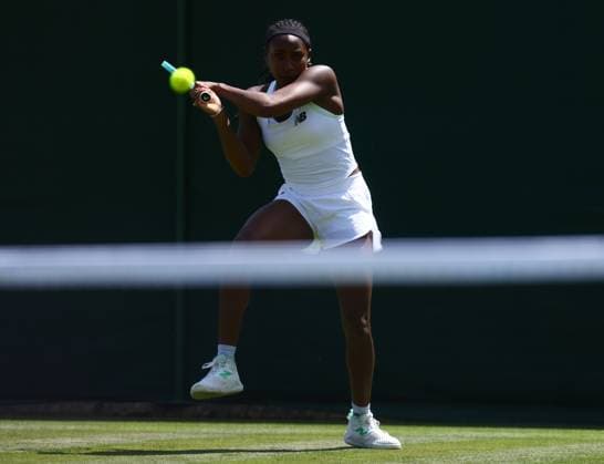 Wimbledon Championships 2025 AELTC, Saturday Practice, London, UK - 28 06 2025 Coco Gauff (USA) Practices at Wimbledon ahead of the 2025 Championships London Wimbledon London GBR, UK NEWSPAPERS OUT Copyright: xMarkxGreenwoodx