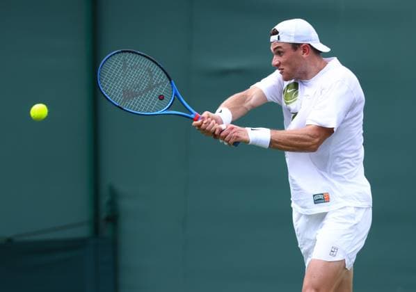Wimbledon Championships 2025 AELTC, Saturday Practice, London, UK - 28 06 2025 Jack Draper (GBR) Practices at Wimbledon ahead of the 2025 Championships London Wimbledon London GBR, UK NEWSPAPERS OUT Copyright: xMarkxGreenwoodx