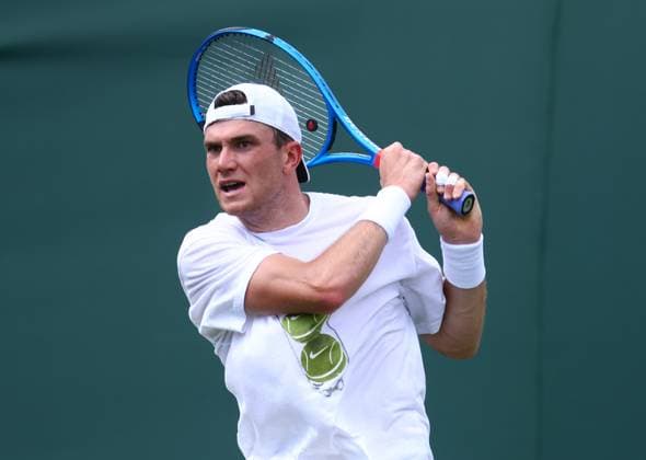 Wimbledon Championships 2025 AELTC, Saturday Practice, London, UK - 28 06 2025 Jack Draper (GBR) Practices at Wimbledon ahead of the 2025 Championships London Wimbledon London GBR, UK NEWSPAPERS OUT Copyright: xMarkxGreenwoodx