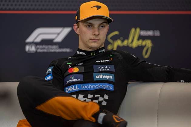 F1 Grand Prix of Austria - Qualifying Oscar Piastri of Australia and McLaren F1 Team driver participates in the post-qualifying interview at the Formula 1 MSC Cruises Austrian Grand Prix in Spielberg, Austria, on June 28, 2025. Spielberg Austria  Copyright: xRobertxSzaniszlox originalFilename:szaniszlo-notitle250628_npO20.jpg