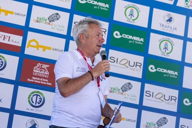 Italian Women s Road cycling, Rad, Radsport, Strasse Championship 2025 - Darfo Boario Terme Stefano Bertolotti speaks during the Italian Road Cycling Championship 2025 in Darfo Boario Terme, on June 28, 2025. Darfo Boario Terme Italy  Copyright: xTommasoxBerardix originalFilename:berardi-italianr250628_np1Yb.jpg