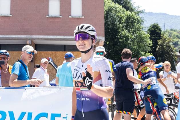 Italian Women s Road cycling, Rad, Radsport, Strasse Championship 2025 - Darfo Boario Terme Elisa Longo Borghini participates in the Italian Road Cycling Championship 2025 Team Presentation in Darfo Boario Terme, on June 28, 2025. , Italy. Darfo Boario Terme Italy  Copyright: xTommasoxBerardix originalFilename:berardi-italianr250628_npTCJ.jpg