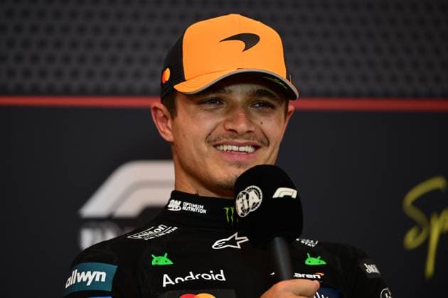 F1 Grand Prix of Austria - Qualifying Lando Norris of the McLaren F1 Team speaks at a press conference, PK, Pressekonferenz after qualifying for the 12th round of the Formula 1 World Championship, WM, Weltmeisterschaft at the Red Bull Ring in Spielberg, Styria, Austria, on June 28, 2025. Spielberg Styria Austria  Copyright: xAndreaxDiodatox originalFilename:diodato-formula1250628_npK0i.jpg