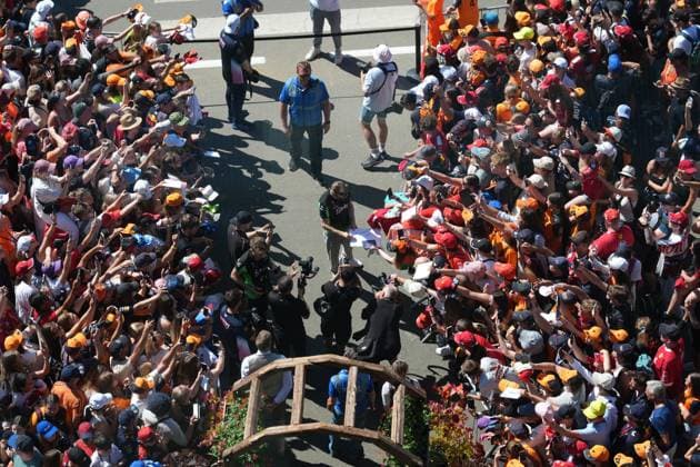29 06 2025, Red Bull Ring, Spielberg, Formula 1 Austrian Grand Prix 2025 , pictured Nico Hülkenberg DEU , Stake F1 Team Kick Sauber signs autographs for the numerous fans Photo by Hasan Bratic DeFodi Images