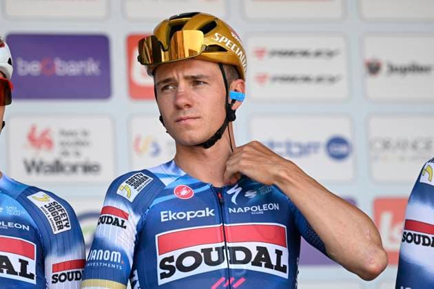 Belgian 2025 National Championship Binche 29 06 2025 BINCHE, BELGIUM - JUNE 29 : Evenepoel Remco of Soudal Quick-Step during the Men Elite cycling road race of the Belgian National Championships 2025 an UCI National Championships cycling race of 230 km with start in Binche and finish in Binche on June 29, 2025 in Binche, Belgium, 29 06 2025 ( Motordriver Guy De Vuyst - Binche Belgium  Copyright: xNicoxVereeckenx