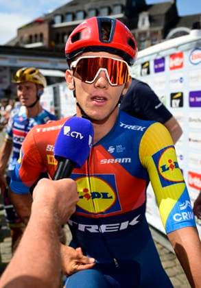 Belgian 2025 National Championship Binche 29 06 2025 BINCHE, BELGIUM - JUNE 29 : Nys Thibau of Lidl - Trek during the Men Elite cycling road race of the Belgian National Championships 2025 an UCI National Championships cycling race of 230 km with start in Binche and finish in Binche on June 29, 2025 in Binche, Belgium, 29 06 2025 ( Motordriver Guy De Vuyst - Binche Belgium  Copyright: xNicoxVereeckenx