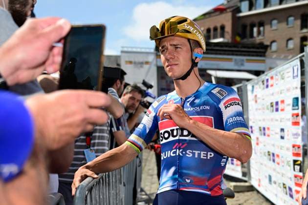 Belgian 2025 National Championship Binche 29 06 2025 BINCHE, BELGIUM - JUNE 29 : Evenepoel Remco of Soudal Quick-Step during the Men Elite cycling road race of the Belgian National Championships 2025 an UCI National Championships cycling race of 230 km with start in Binche and finish in Binche on June 29, 2025 in Binche, Belgium, 29 06 2025 Binche Belgium  Copyright: xNicoxVereeckenx