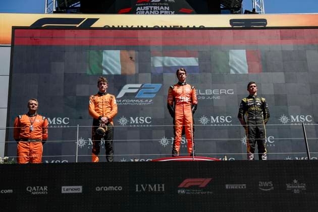 Motorsport, Formula 2, Austrian GP in Spielberg, Award ceremony