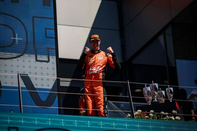 AUTO - FORMULA 2 2025 - AUSTRIA VERSCHOOR Ricard (nld), MP Motorsport, Dallara F2 2024, portrait podium during the 7th round of the 2025 FIA Formula 2 Championship from June 27 to 29, 2025 on the Red Bull Ring, in Spielberg, Austria - SpielbergAustria  Copyright: xXavixBonillax
