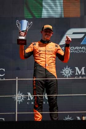 AUTO - FORMULA 2 2025 - AUSTRIA DUNNE Alex (irl), Rodin Motorsport, Dallara F2 2024, portrait podium during the 7th round of the 2025 FIA Formula 2 Championship from June 27 to 29, 2025 on the Red Bull Ring, in Spielberg, Austria - SpielbergAustria  Copyright: xXavixBonillax