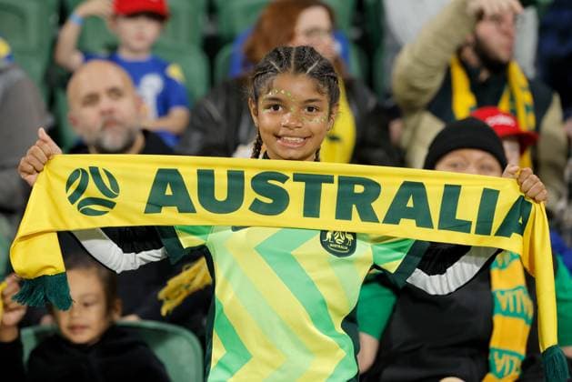SOCCER AUSTRALIA SLOVENIA, Fans are seen before the Women s friendly international soccer match between Australia and Slovenia at HBF Park in Perth, Sunday, June 29, 2025. ( NO ARCHIVING, EDITORIAL USE ONLY PERTH WESTERN AUSTRALIA AUSTRALIA  Copyright: xRICHARDxWAINWRIGHTx 20250629184040292396