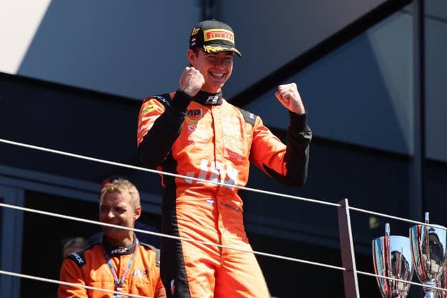 Richard Verschoor MP Motorsport, Formula 2 wins Feature Race, Podium, Grand Prix of Austria, Motorsport, Men, Formula 1, 29 06 2025 Spielberg Styria Austria Copyright: xkolbert-press AnnikaxGrafx