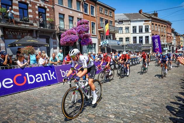 Belgian Lotte Kopecky of SD Worx-Protime pictured in action during the women s elite road race of the Belgian Cycling Championships, 132,8 km from and to the Grand Place square in Binche on Sunday 29 June 2025. DAVIDxPINTENS  x128051617x