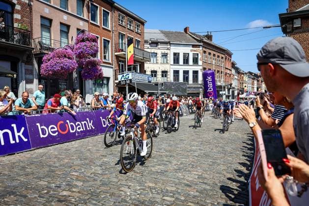 Belgian Lotte Kopecky of SD Worx-Protime pictured in action during the women s elite road race of the Belgian Cycling Championships, 132,8 km from and to the Grand Place square in Binche on Sunday 29 June 2025. DAVIDxPINTENS  x128051619x