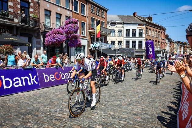 Belgian Lotte Kopecky of SD Worx-Protime pictured in action during the women s elite road race of the Belgian Cycling Championships, 132,8 km from and to the Grand Place square in Binche on Sunday 29 June 2025. DAVIDxPINTENS  x128051623x