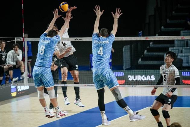 Volleyball, FIVB Nations League, Slowenien - Japan Volleyball - FIVB Men s Volleyball Nations League - Slovenia - Bulgaria - 29.06.2025 Kento Miyaura in action during Mens Volleyball Nations League in Burgas, VNL Bulgaria Copyright: xYulianxTodorovx