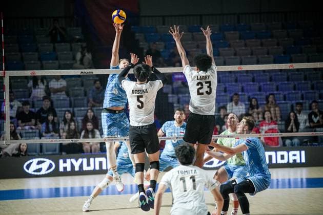 Volleyball, FIVB Nations League, Slowenien - Japan Volleyball - FIVB Men s Volleyball Nations League - Slovenia - Bulgaria - 29.06.2025 Klemen Äaebulj in action during Mens Volleyball Nations League in Burgas, VNL Bulgaria Copyright: xYulianxTodorovx