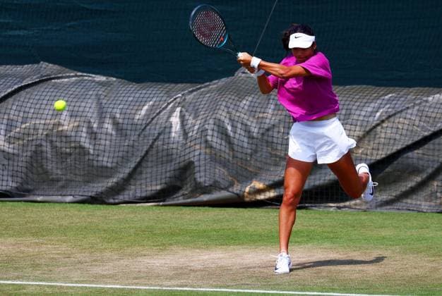 Emma Raducanu during practice. Wimbledon Tennis Championships, Sunday Practice, The All England Lawn Tennis and Croquet Club, London, UK - 29 Jun 2025London The All England Lawn Tennis and United Kingdom  Copyright: xJamesxMarsh Shutterstockx 15378355y