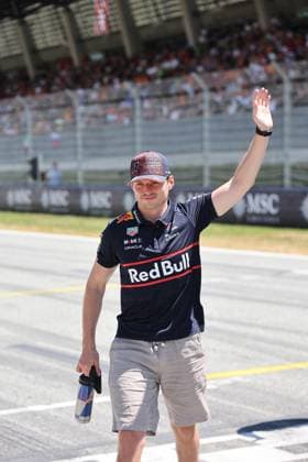 29 06 2025, Red Bull Ring, Spielberg, Formula 1 Austrian Grand Prix 2025 , in the picture Max Verstappen NLD , Oracle Red Bull Racing at the drivers parade Photo by Alessandro Martellotta Hasan Bratic DeFodi Images