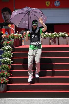 29 06 2025, Red Bull Ring, Spielberg, Formula 1 Austrian Grand Prix 2025 , pictured Nico Hülkenberg DEU , Stake F1 Team Kick Sauber at the drivers parade Photo by Alessandro Martellotta Hasan Bratic DeFodi Images