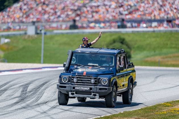 Formel 1, GP Österreich in Spielberg, Fahrerparade FORMULA 1 - GP of Austria 2025 SPIELBERG,AUSTRIA,29.JUN.25 - MOTORSPORTS, FORMULA 1 - Grand Prix of Austria, Red Bull Ring, drivers parade. Image shows Max Verstappen (NED Red Bull Racing).  GEPAxpictures xMatthiasxTrinkl