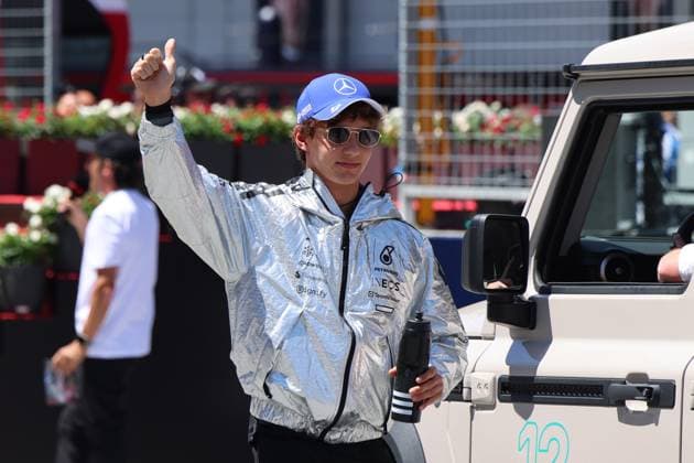 Andrea Kimi Antonelli Mercedes AMG Petronas Formula One Team, 12 , Drivers Parade, Drivers Parade, Grand Prix of Austria, Motorsport, Men, Formula 1, 29 06 2025 Spielberg Styria Austria Copyright: xkolbert-press AnnikaxGrafx