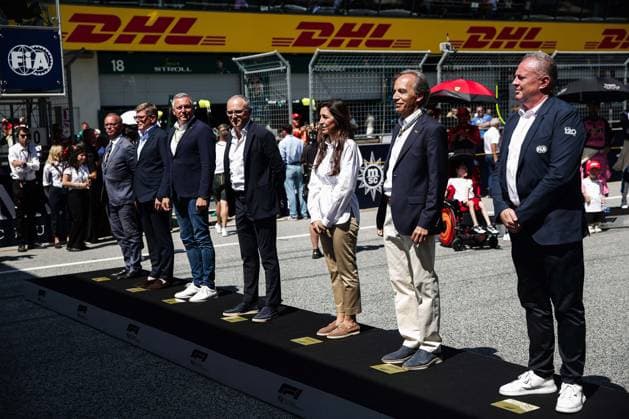 F1 - AUSTRIAN GRAND PRIX 2025 DOMENICALI Stefano (ita), Chairman and CEO Formula One Group FOG, portrait, Anthem during the Formula 1 MSC Cruises Austrian Grand Prix 2025, 11th round of the 2025 FIA Formula One World Championship, WM, Weltmeisterschaft from June 27 to 29, 2025 on the Red Bull Ring, in Spielberg, Austria - SpielbergAustria  Copyright: xXavixBonillax