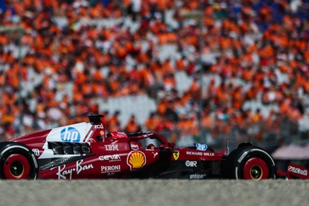 F1 - AUSTRIAN GRAND PRIX 2025 16 LECLERC Charles (mco), Scuderia Ferrari SF-25, action during the Formula 1 MSC Cruises Austrian Grand Prix 2025, 11th round of the 2025 FIA Formula One World Championship, WM, Weltmeisterschaft from June 27 to 29, 2025 on the Red Bull Ring, in Spielberg, Austria - SpielbergAustria  Copyright: xXavixBonillax