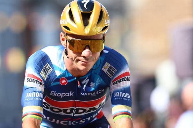 Belgian Remco Evenepoel of Soudal Quick-Step finishes second of the men s elite road race of the Belgian Cycling Championships, 230km from and to the Grand Place square in Binche on Sunday 29 June 2025. DAVIDxPINTENS  x128061007x