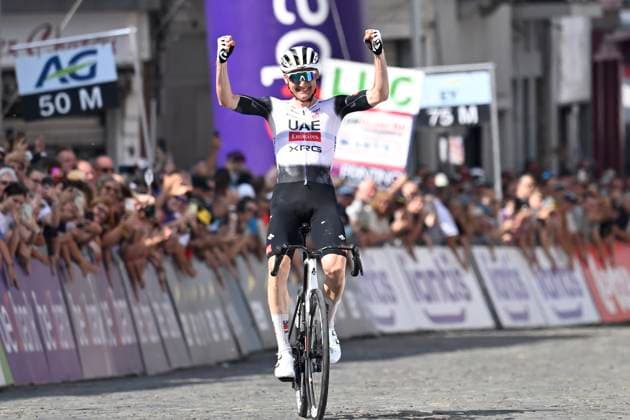 Belgian 2025 National Championship Binche 29 06 2025 BINCHE, BELGIUM - JUNE 29 : Wellens Tim of Uae Team Emirates - Xrg wins during the Men Elite cycling road race of the Belgian National Championships 2025 an UCI National Championships cycling race of 230 km with start in Binche and finish in Binche on June 29, 2025 in Binche, Belgium, 29 06 2025 Binche Belgium  Copyright: xNicoxVereeckenx