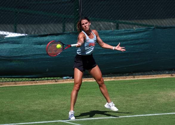 29th June 2025; All England Lawn Tennis and Croquet Club, London, England; Wimbledon Tennis Tournament, Practice Day; Emma Navarro (USA) practising on the Aorangi courts  ActionPlus12806779 JohnxPatrickxFletcher