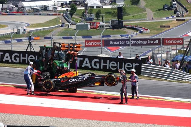 29 06 2025, Red Bull Ring, Spielberg, Formula 1 Grand Prix of Austria 2025 , in the picture accident between Andrea Kimi Antonelli ITA , Mercedes AMG Petronas Formula One Team and Max Verstappen NLD , Oracle Red Bull Racing, both drivers retire Photo by Alessandro Martellotta Hasan Bratic DeFodi Images
