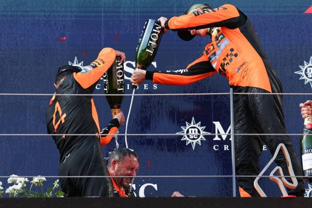 4 Lando Norris GBR, McLaren F1 Team , 81 Oscar Piastri AUS, McLaren F1 Team , F1 Grand Prix of Austria at Red Bull Ring on June 29, 2025 in Spielberg, Austria Photo by HOCH ZWEI Spielberg Austria