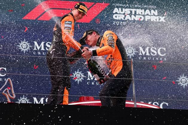 4 Lando Norris GBR, McLaren F1 Team , 81 Oscar Piastri AUS, McLaren F1 Team , F1 Grand Prix of Austria at Red Bull Ring on June 29, 2025 in Spielberg, Austria Photo by HOCH ZWEI Spielberg Austria
