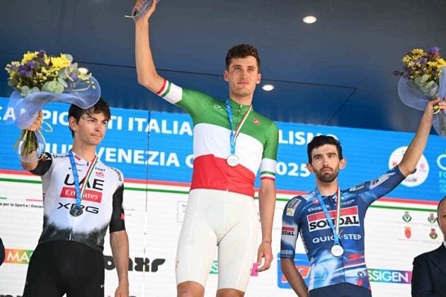 29-06-2025 Campionato Italiano; 2025, Swatt Club; 2025, Uae Team Emirates - Xrg; Conca, Filippo; Covi, Alessandro; Pesenti, Thomas; Gorizia; 