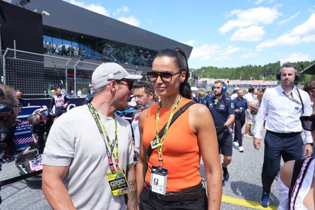 29 06 2025, Red Bull Ring, Spielberg, Formula 1 Grand Prix of Austria 2025 , in the picture Marcel Hirscher with girlfriend Lucy Photo by Hasan Bratic DeFodi Images