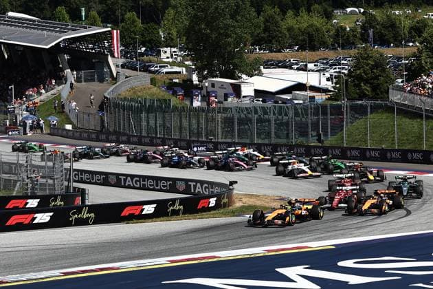 F1 Austrian Grand Prix Practice SPIELBERG, AUSTRIA - JUNE 28: Start of the Formula 1 Austrian Grand Prix at Red Bull Ring in Spielberg, Austria on June 28, 2025. Jakub Porzycki Anadolu Spielberg Austria. Editorial use only. Please get in touch for any other usage.  Copyright: x2025xAnadoluxJakubxPorzyckix