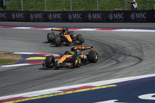 Formula 1 Austrian Grand Prix 2025 29 06 2025, Red Bull Ring, Spielberg, Formula 1 Austrian Grand Prix 2025 , in the picture Lando Norris GBR , McLaren F1 Team, Oscar Piastri AUS nordphotoxGmbHx xBratic nph00250