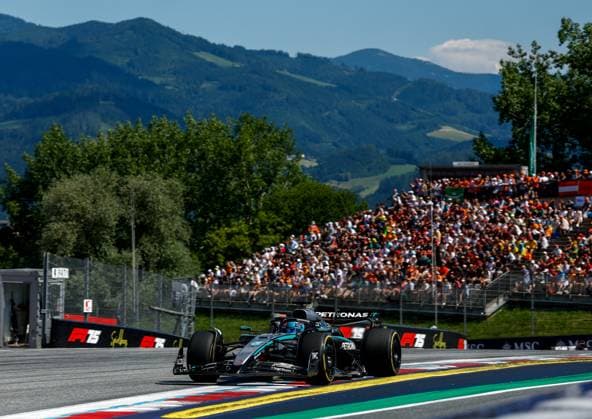 63 George Russell GBR, Mercedes AMG Petronas F1 Team , F1 Grand Prix of Austria at Red Bull Ring on June 29, 2025 in Spielberg, Austria Photo by HOCH ZWEI Spielberg Austria
