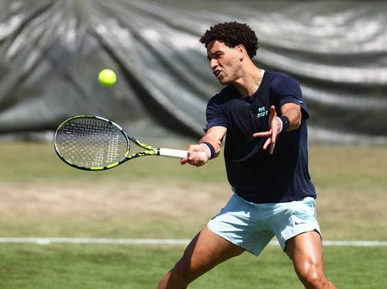 Wimbledon Championships 2025 AELTC, Saturday Practice, London, UK - 29 06 2025 George Loffhagen (GBR) Practices at Wimbledon ahead of the 2025 Championships London Wimbledon London GBR, UK NEWSPAPERS OUT Copyright: xMarkxGreenwoodx